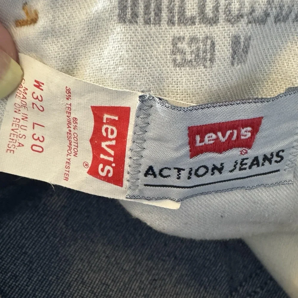 Levi's Men's Vintage Action Jeans Dark‎ Blue Denim Size 32x30 Made In USA